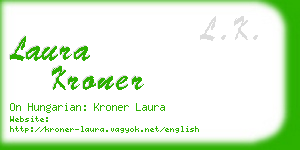 laura kroner business card